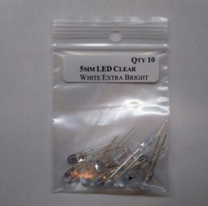 5mm led white clear